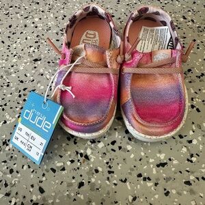 Hey Dude Kids' Vibrant Pink and Orange Moccasins